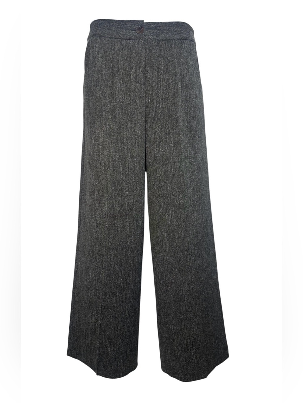 Women's Chico's Sz: 1 US 8/10 Black White Chevron Wide Leg Pants, 34" Inseam